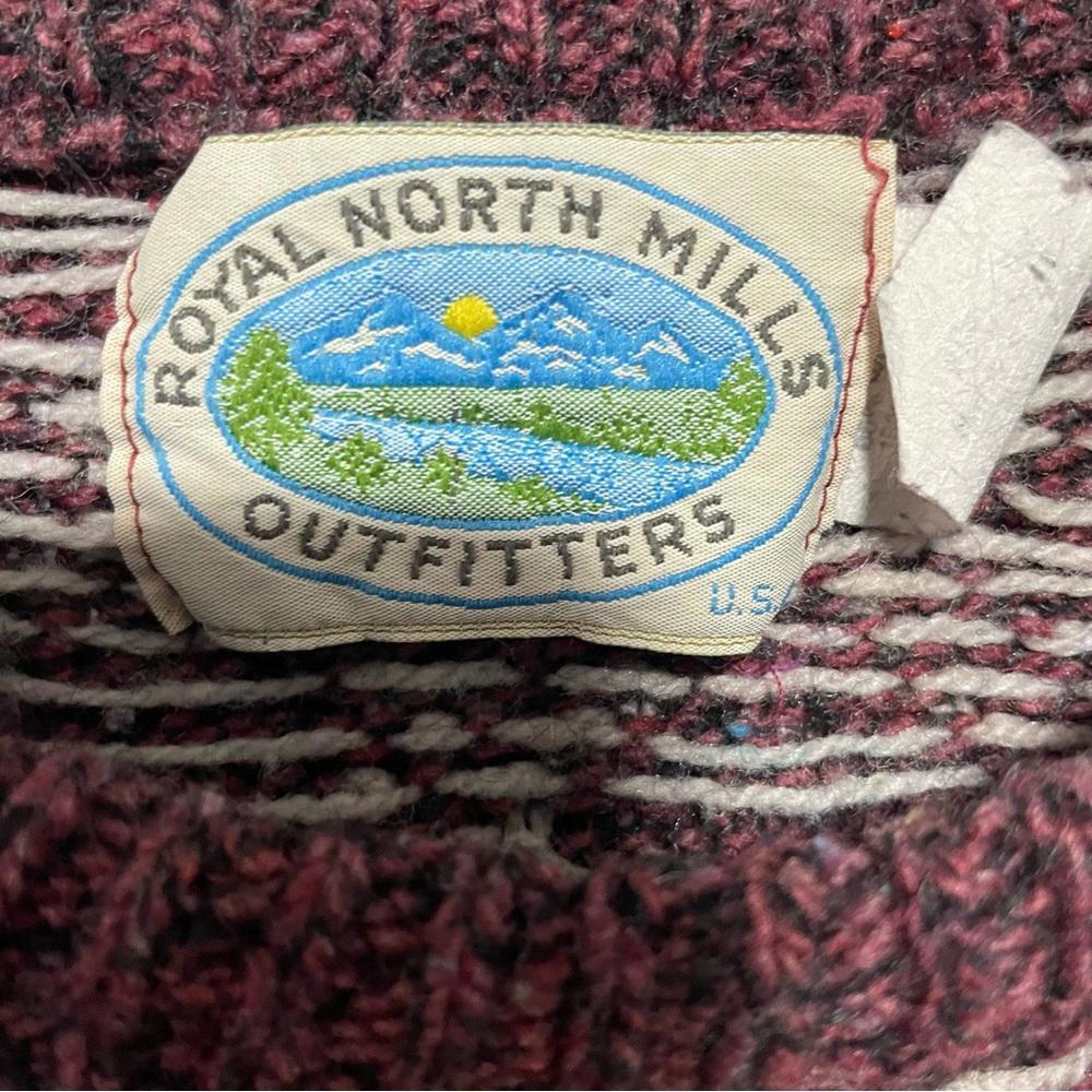Women's Burgundy and Cream Sweater royal north mills outfitters - Picture 2 of 4